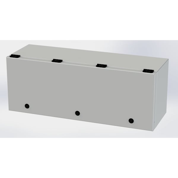 1/4 Turn Latch Electrical Enclosures, 9 in H, 8 in D, 24 in W, NEMA 3R, 4, 12, 13, Carbon Steel